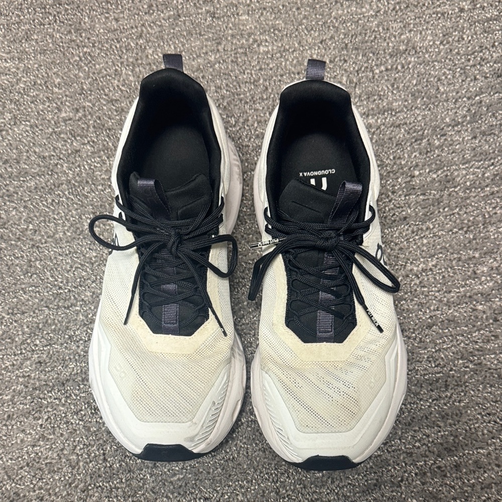 On Running Athletic Shoes in Black and White